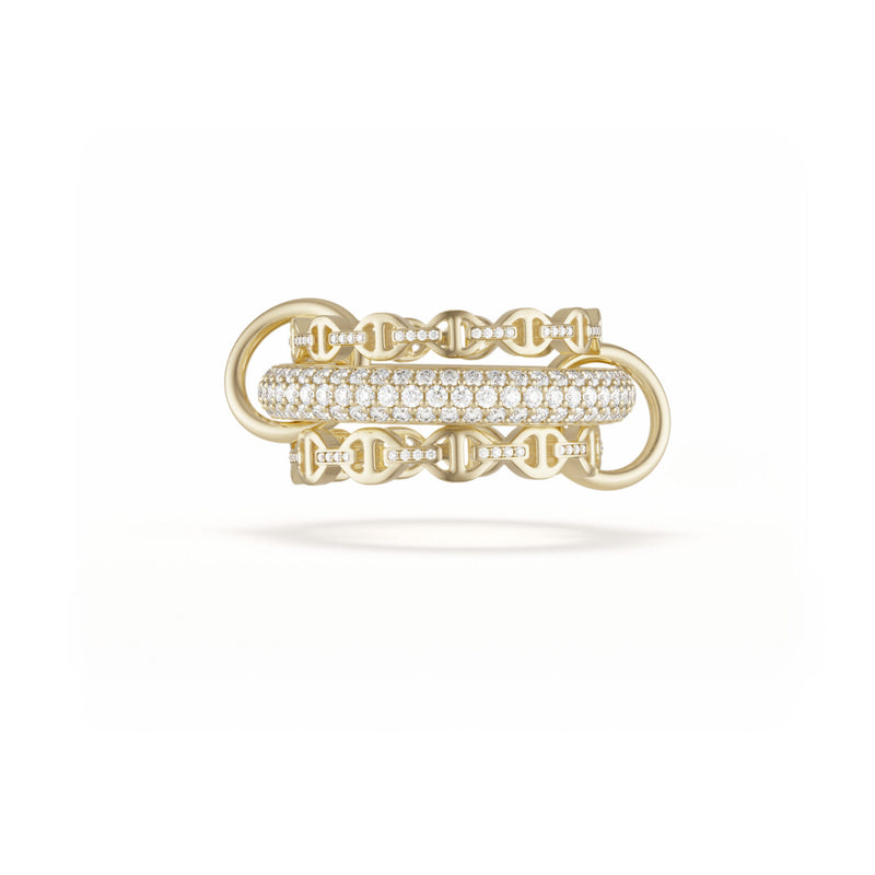 Hoorsenbuhs 18K Yellow Gold Micro Dame Ring