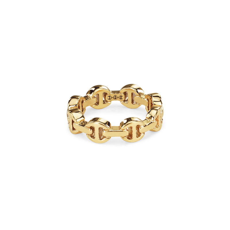 Hoorsenbuhs 18K Yellow Gold Dame Tri Link Ring