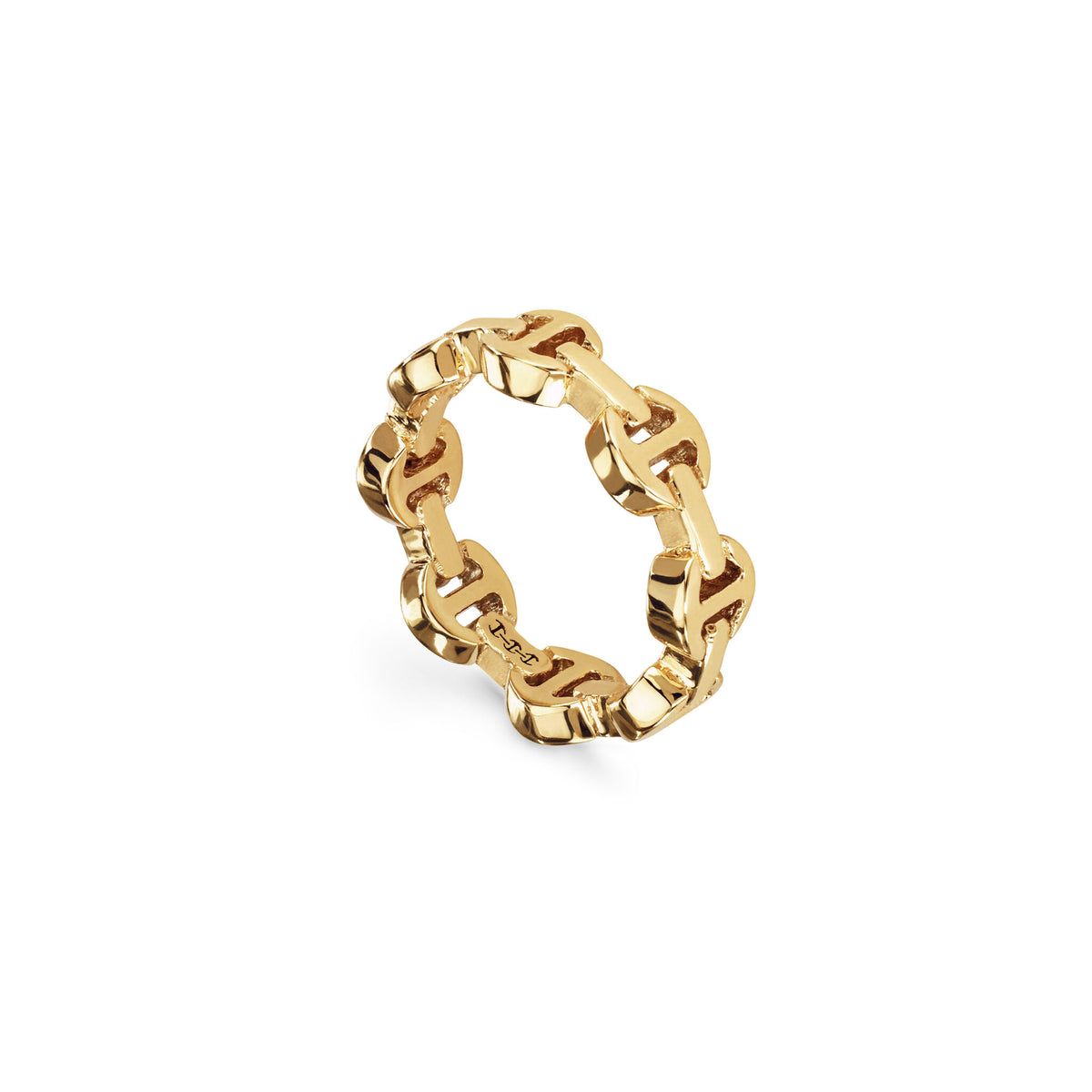Hoorsenbuhs 18K Yellow Gold Dame Tri Link Ring
