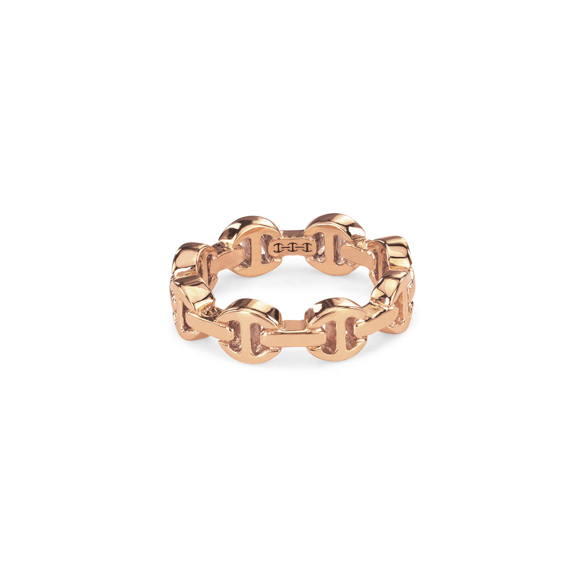 Hoorsenbuhs 18K Rose Gold Dame Tri-Link Ring