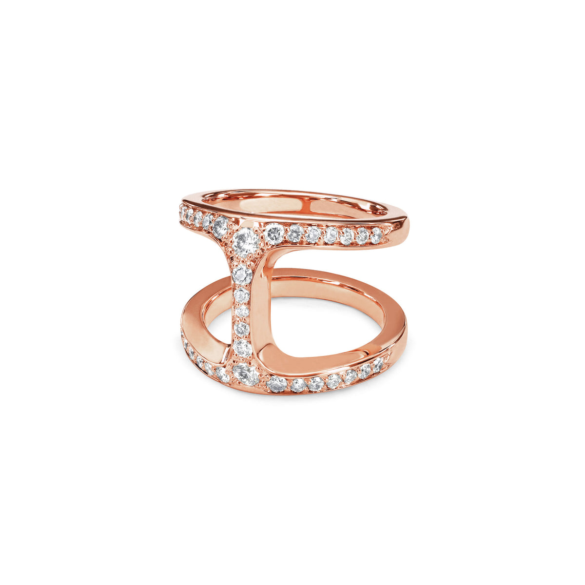 Hoorsenbuhs 18K Rose Gold Dame Phantom Diamond Ring
