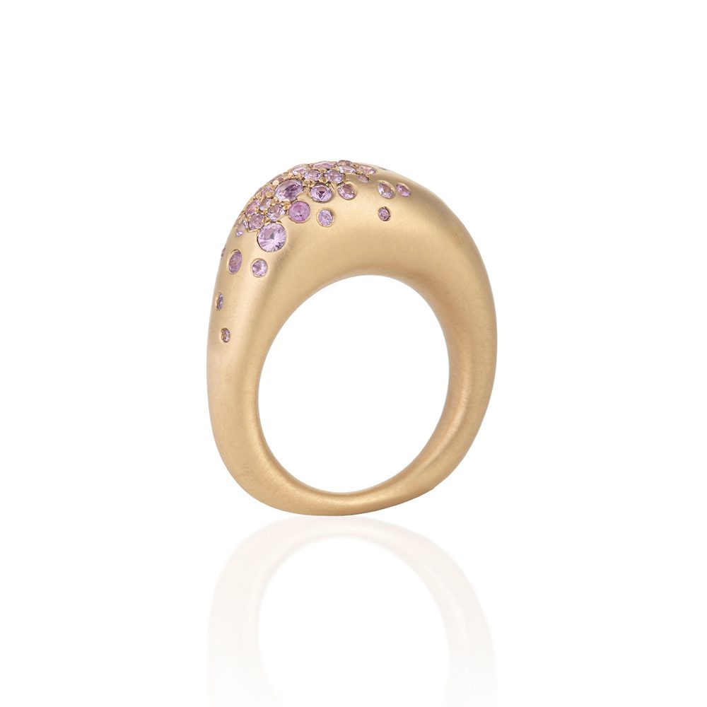 Nada Ghazal Urban Color Thick Pink Sapphire Ring