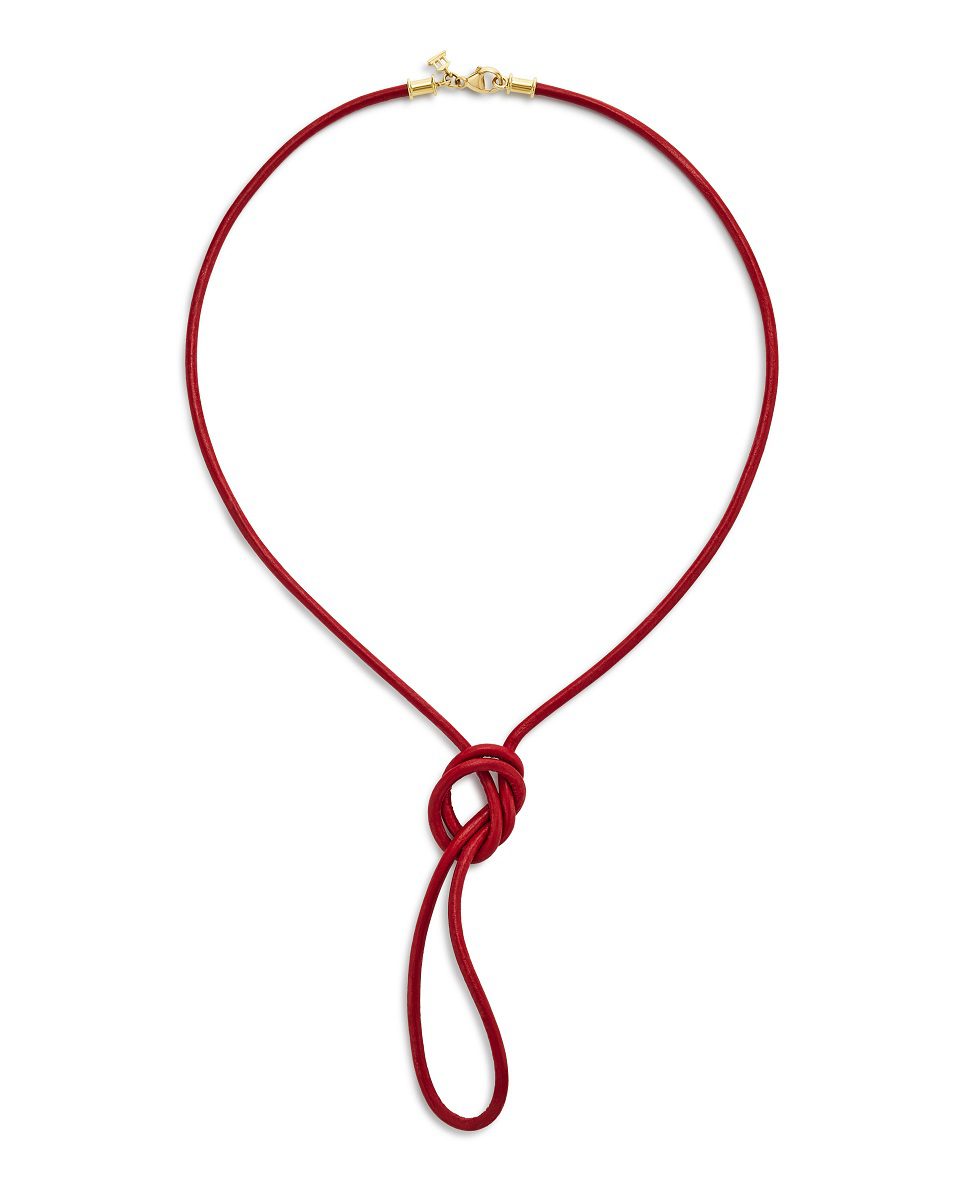 Temple St. Clair 18K Red Leather Cord