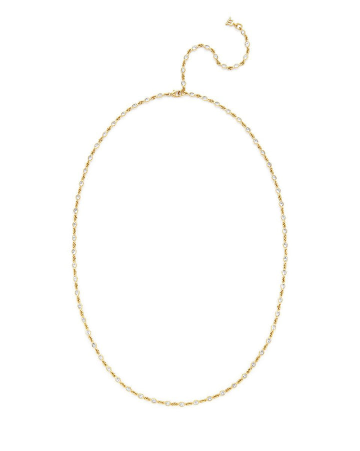 Temple St. Clair 18K Longchain in Rosecut White Sapphire