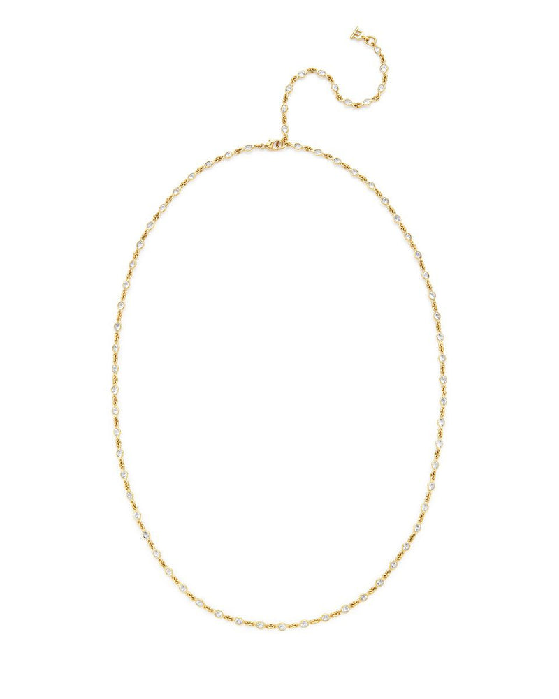 Temple St. Clair 18K Longchain in Rosecut White Sapphire