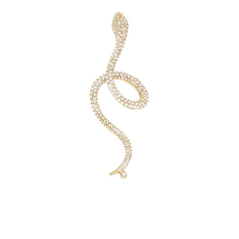 Ole Lynggaard Snakes Pave Diamond Earring