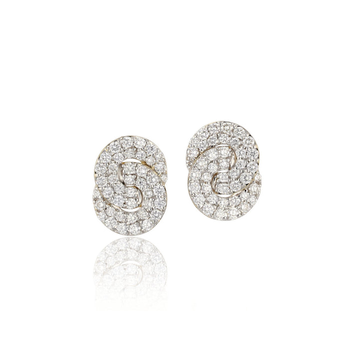 Phillips House Diamond Mini Double Interlocking Stud Earrings