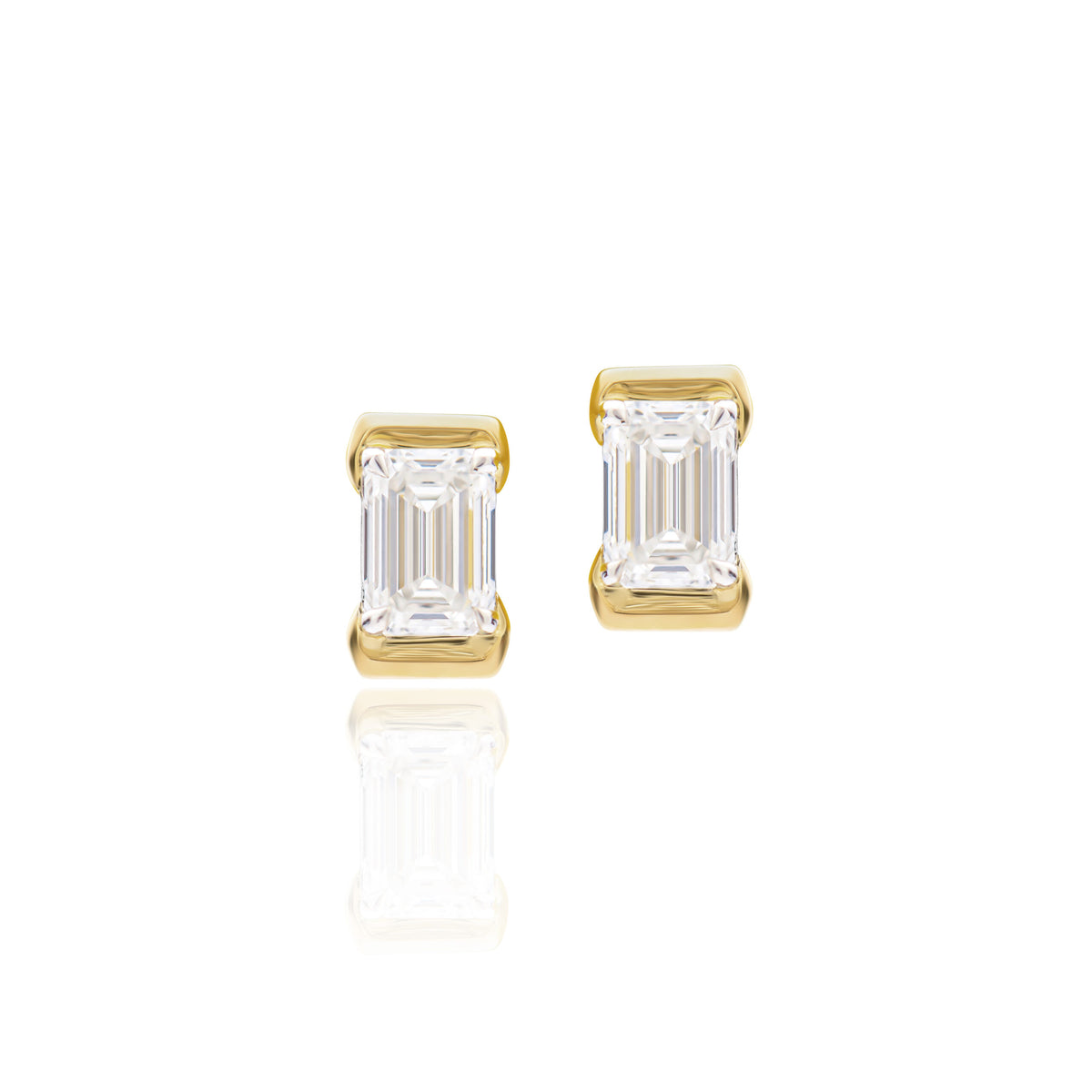 Phillips House Emerald Cut Cuddle Studs