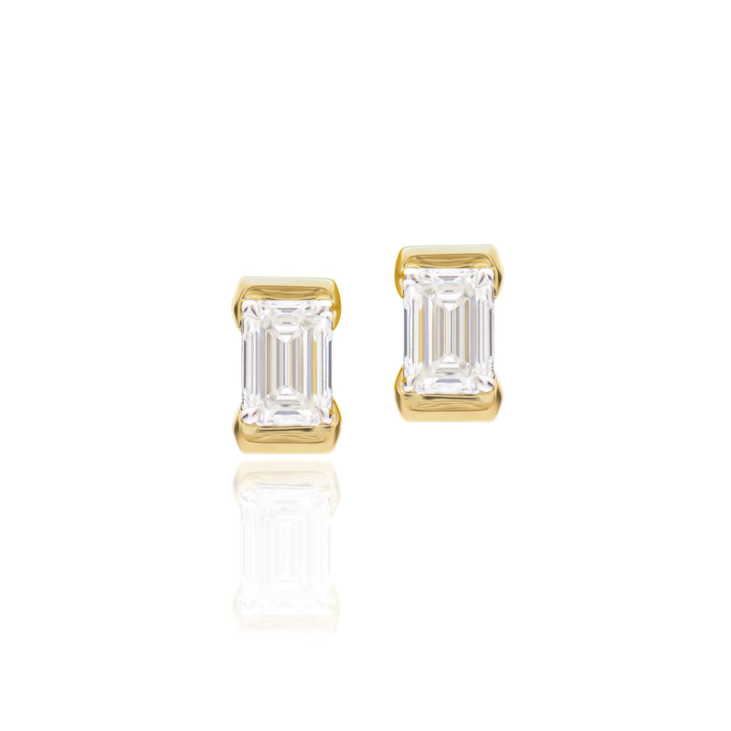 Phillips House Emerald Cut Cuddle Studs