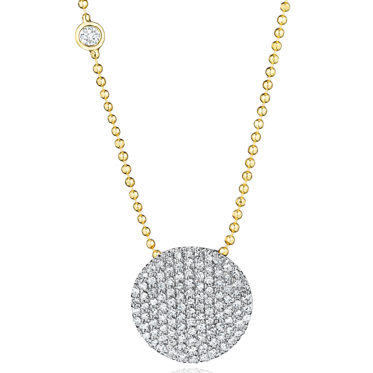 Phillips House Yellow Gold Bezel-Set Diamond Infinity Necklace