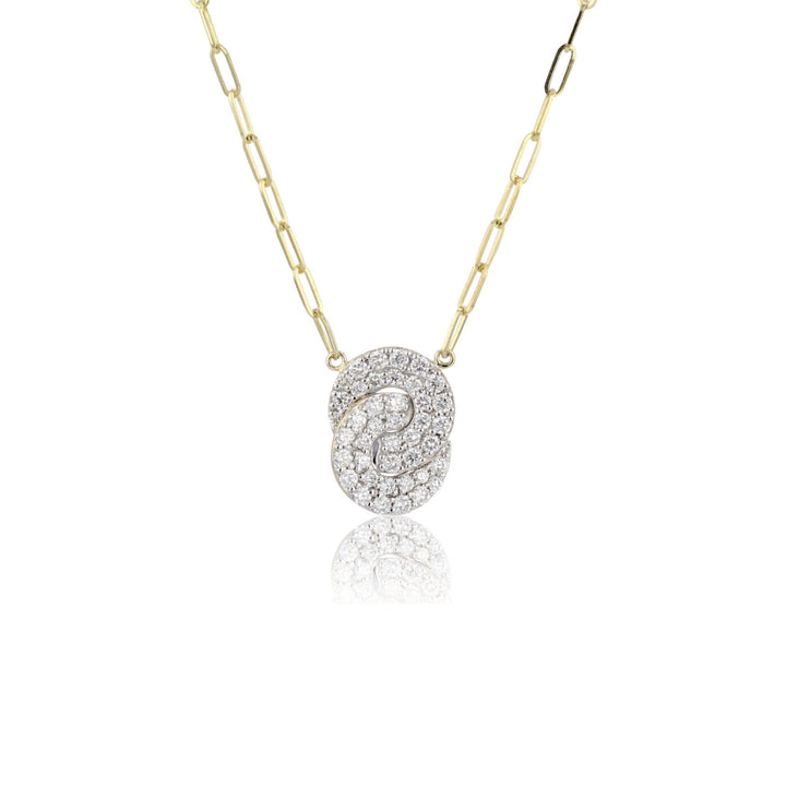 Phillips House Yellow Gold Diamond Double Interlocking Aura Necklace