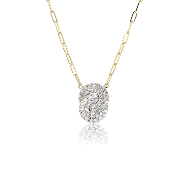 Phillips House Yellow Gold Diamond Double Interlocking Aura Necklace