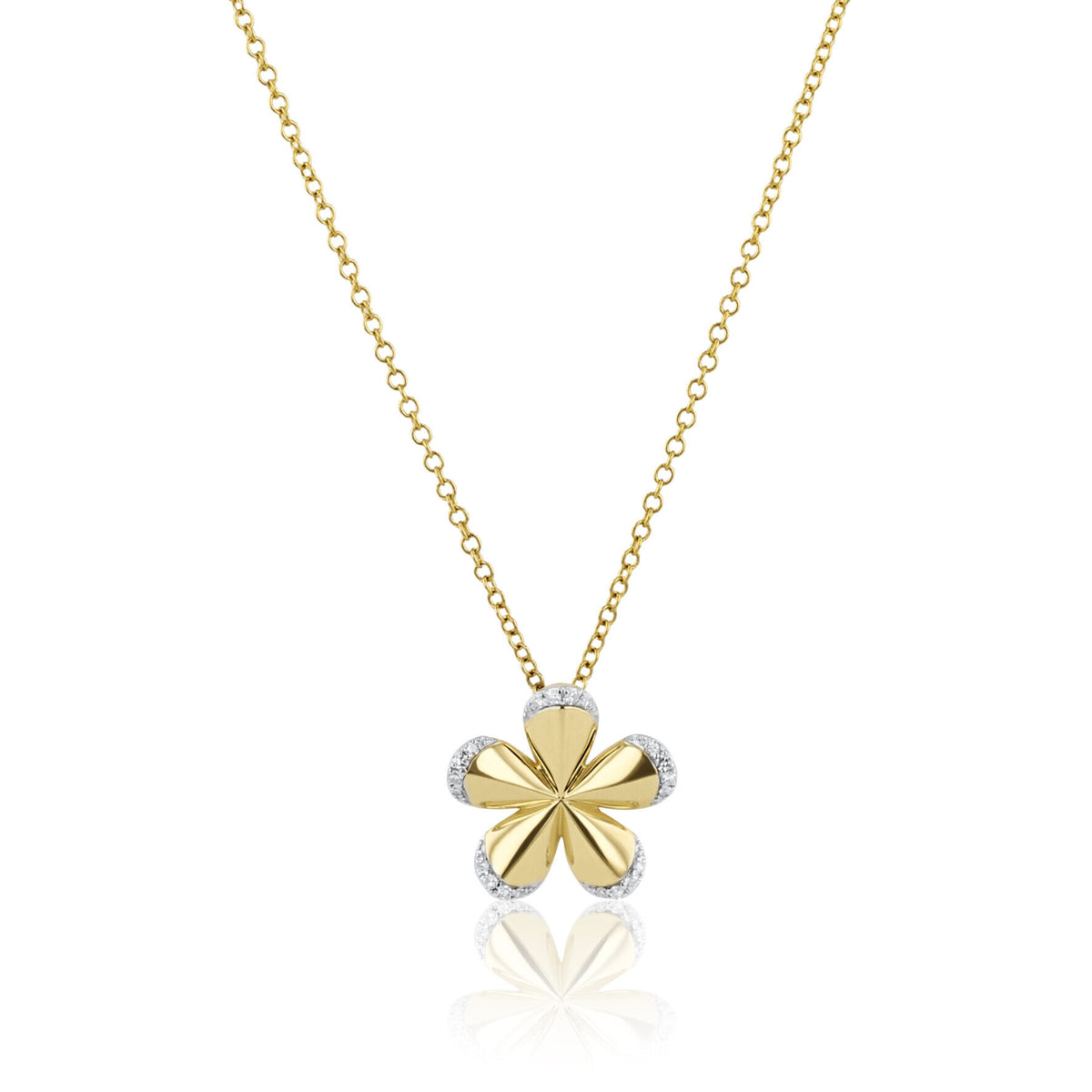 Phillips House Pave Edge Forget-Me-Not Necklace