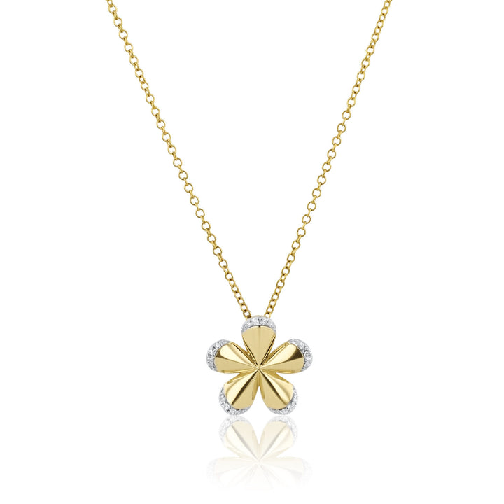 Phillips House Pave Edge Forget-Me-Not Necklace