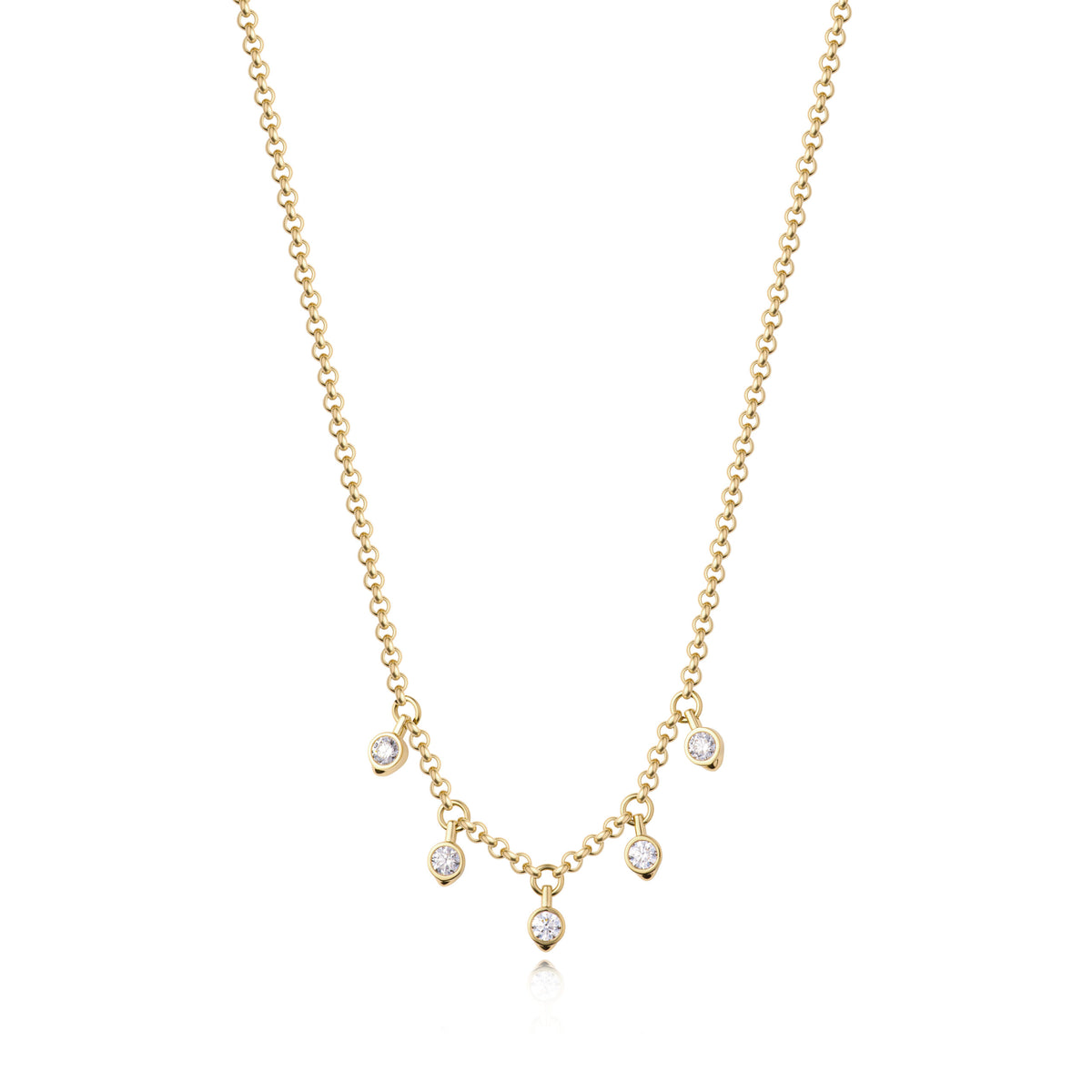 Phillips House Round Diamond Five Station Necklace