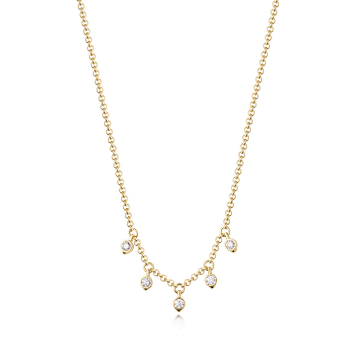 Phillips House Round Diamond Five Station Necklace