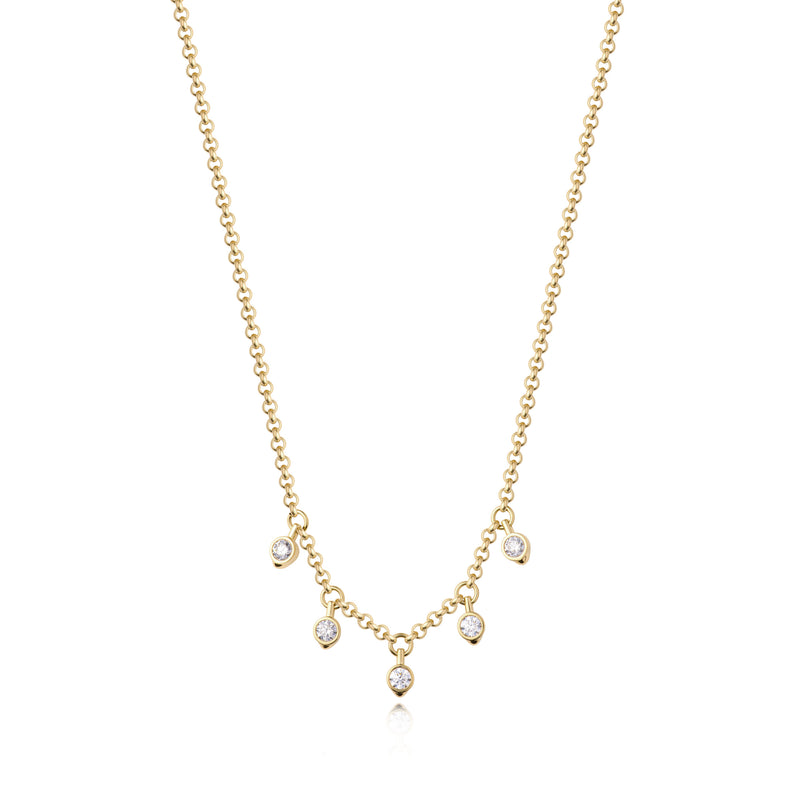 Phillips House Round Diamond Five Station Necklace