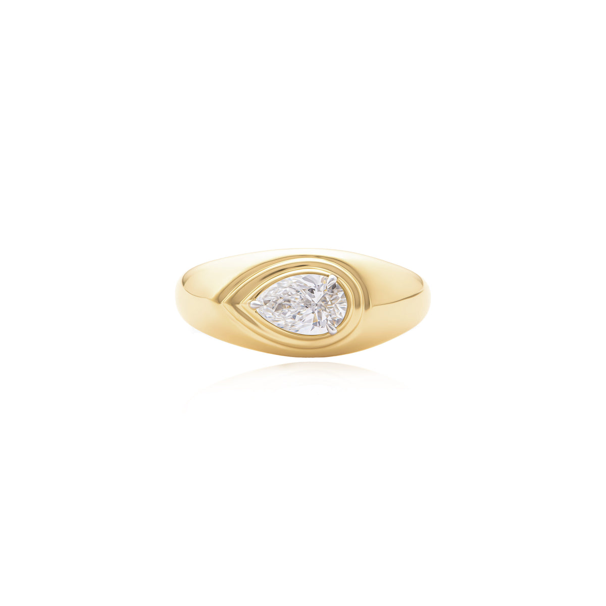 Phillips House Pear Layered Signet Pinky Ring