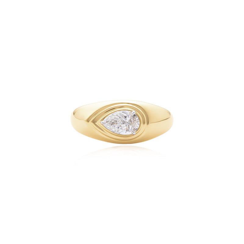 Phillips House Pear Layered Signet Pinky Ring