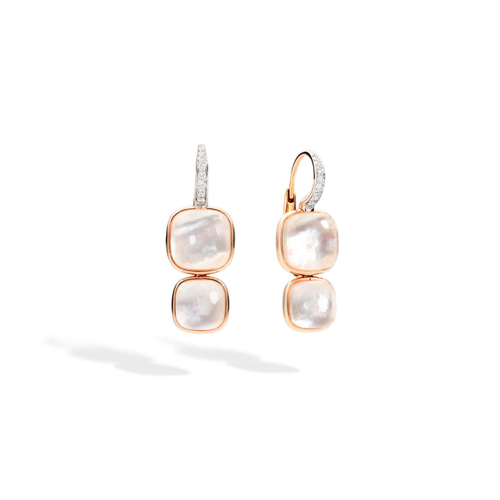 Pomellato Mother of Pearl Nudo Pendant Earrings