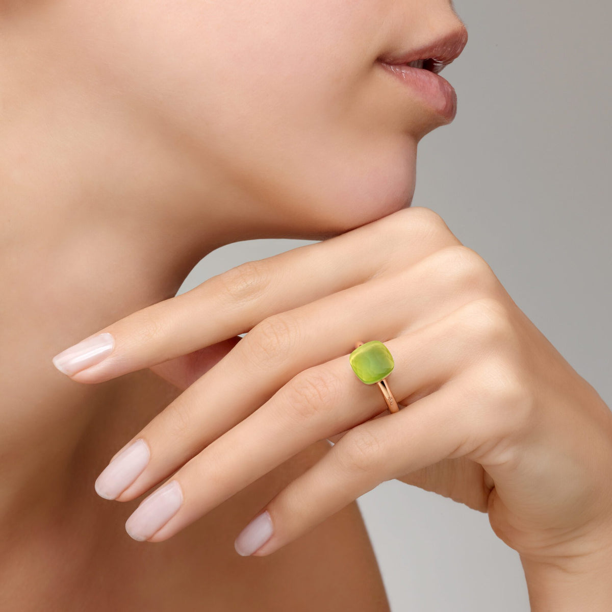 Pomellato Lemon Quartz Nudo Gele Ring