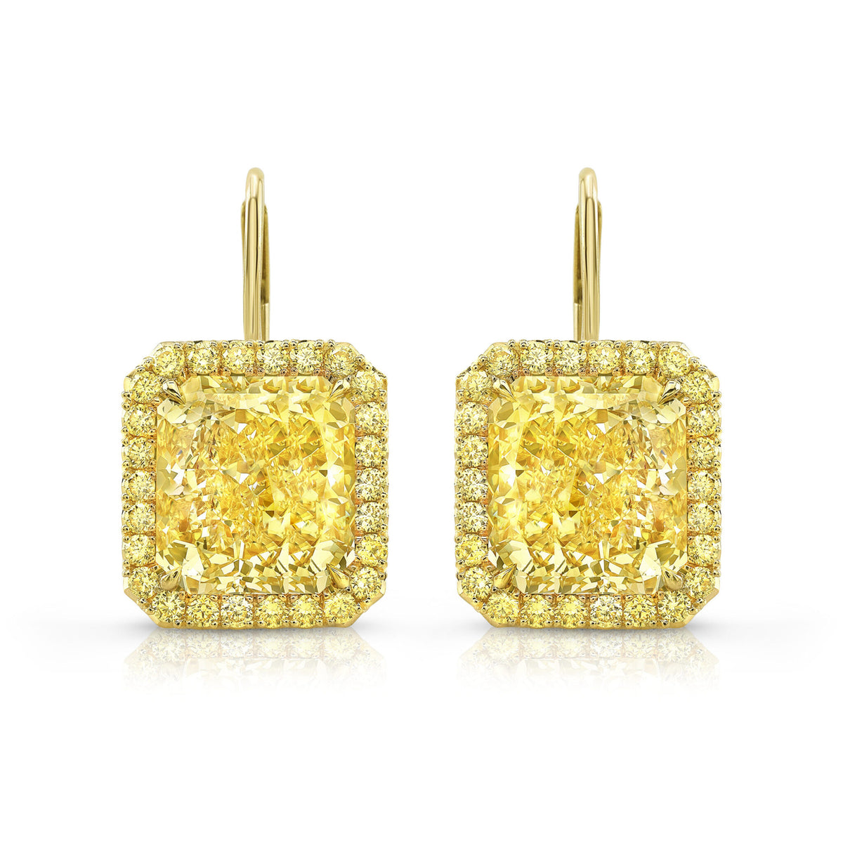 Rahaminov Diamonds Halo Melee Earrings