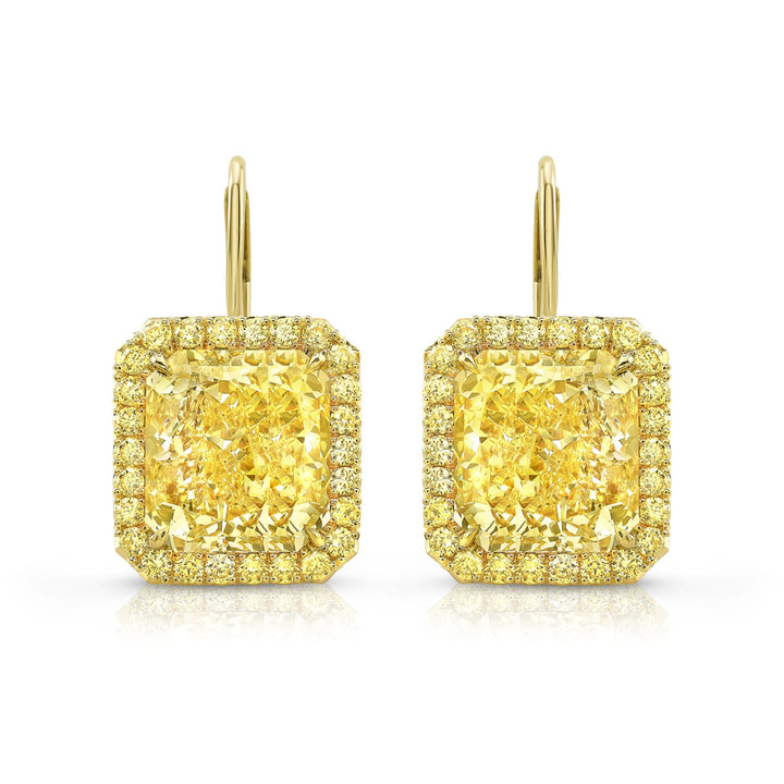 Rahaminov Diamonds Halo Melee Earrings