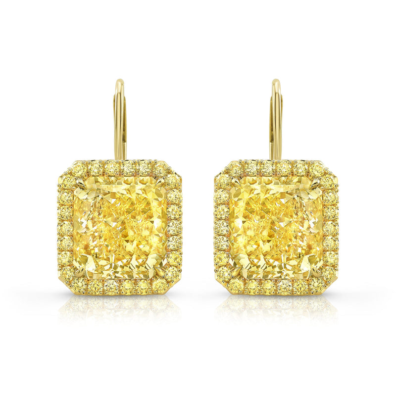 Rahaminov Diamonds Halo Melee Earrings