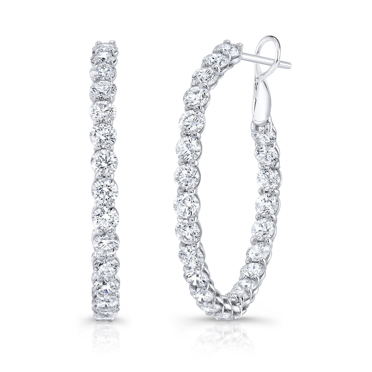 Rahaminov Diamonds Round Diamond Hoops