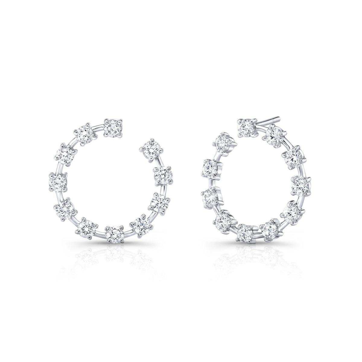 Rahaminov Diamonds Circle Bar Hoops