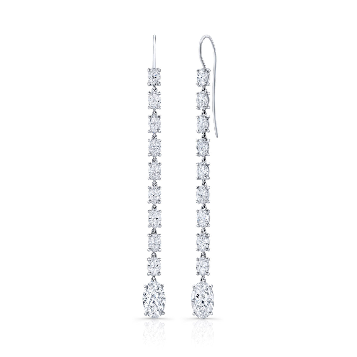 Rahaminov Diamonds Line Drop Earrings