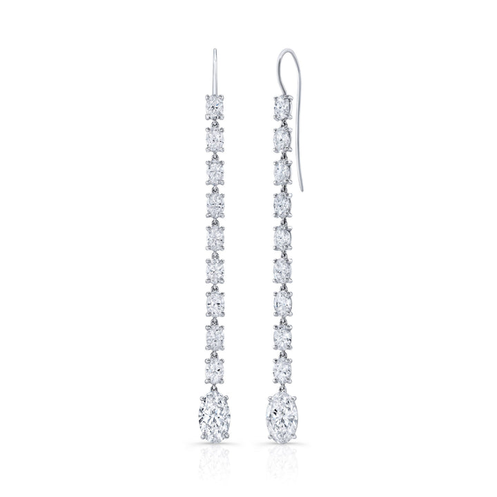 Rahaminov Diamonds Line Drop Earrings