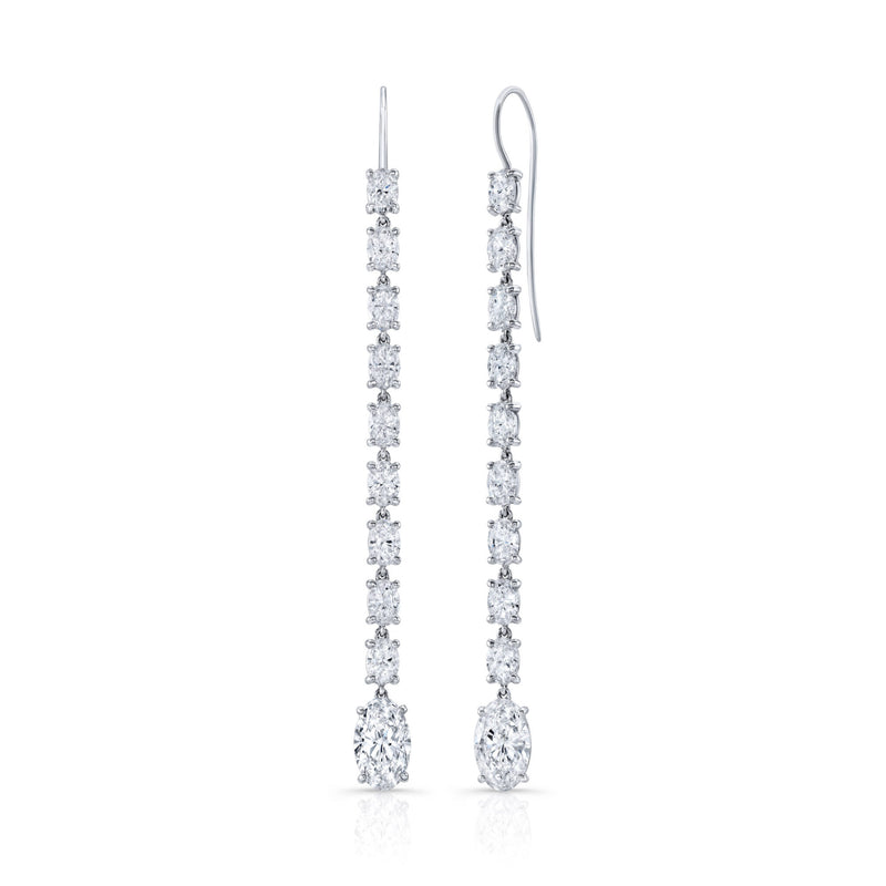 Rahaminov Diamonds Line Drop Earrings