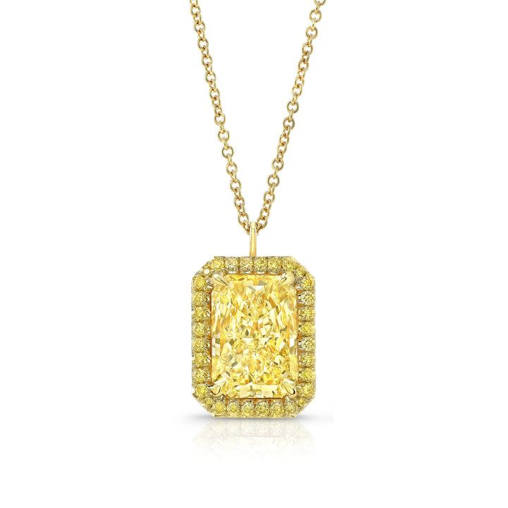 Rahaminov Diamonds Radiant Halo Necklace