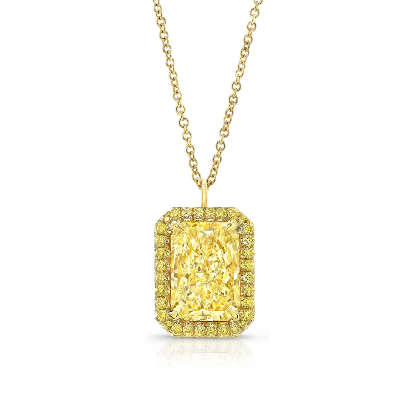 Rahaminov Diamonds Radiant Halo Necklace