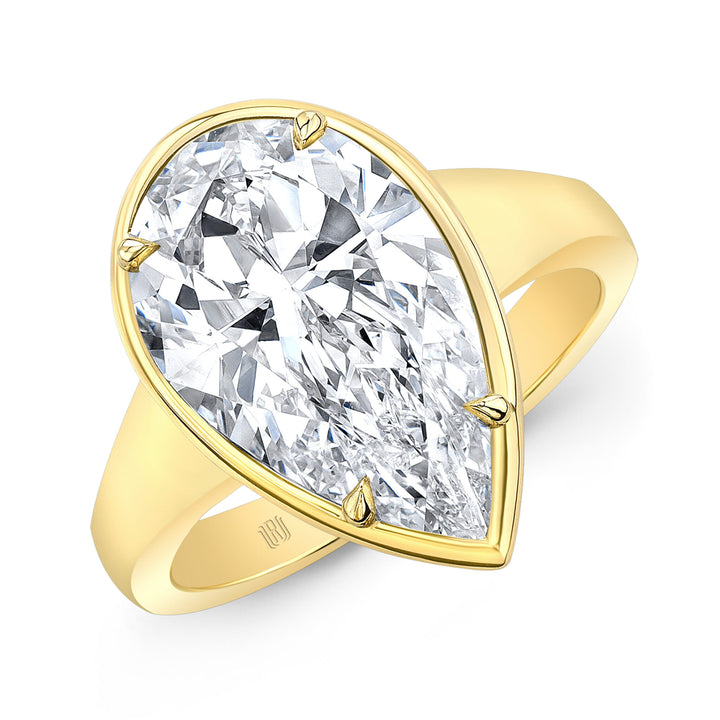 Rahaminov Diamonds Pear Shape Ring
