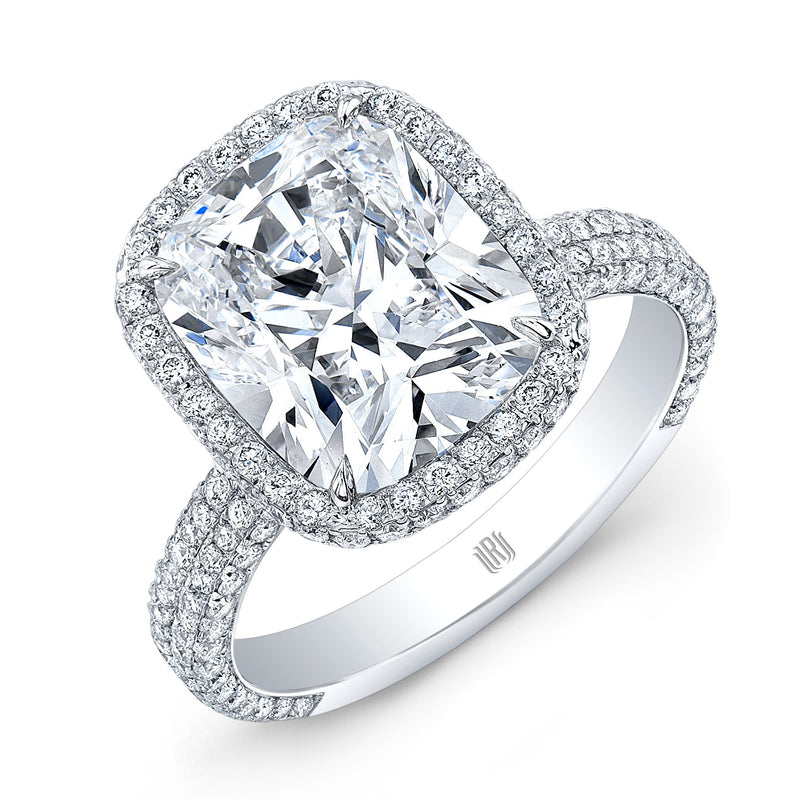 Rahaminov Diamonds Cushion Cut Melee Ring