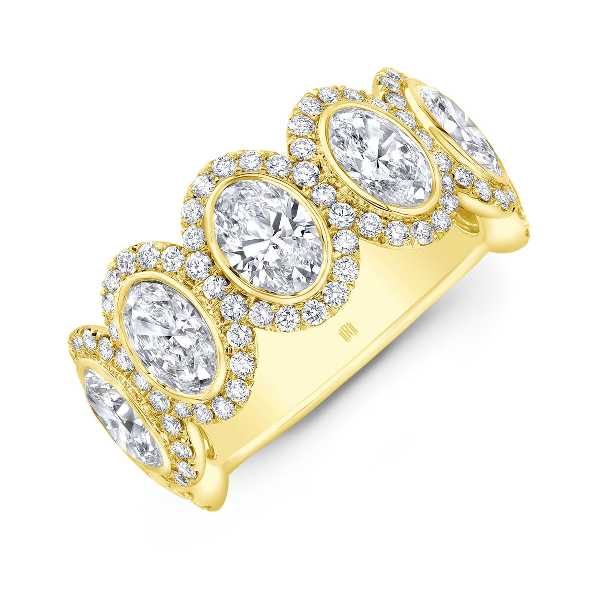 Rahaminov Diamonds Oval Halo Band