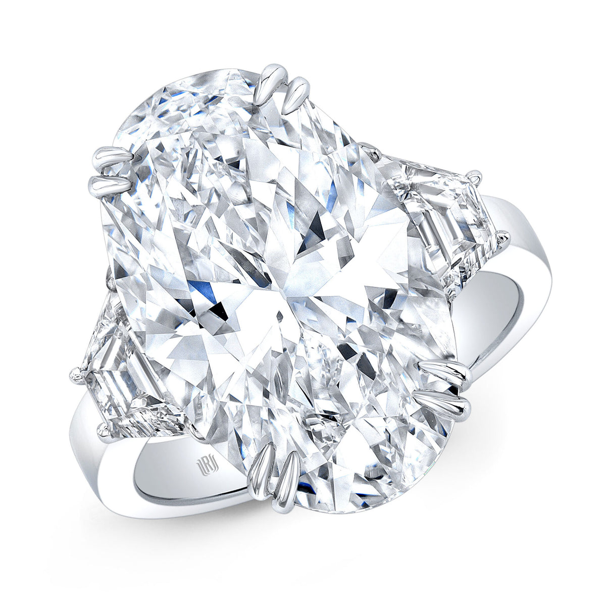 Rahaminov Diamonds Oval Ring - White Gold