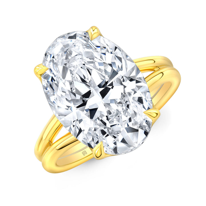 Rahaminov Diamonds Oval Ring - Yellow Gold