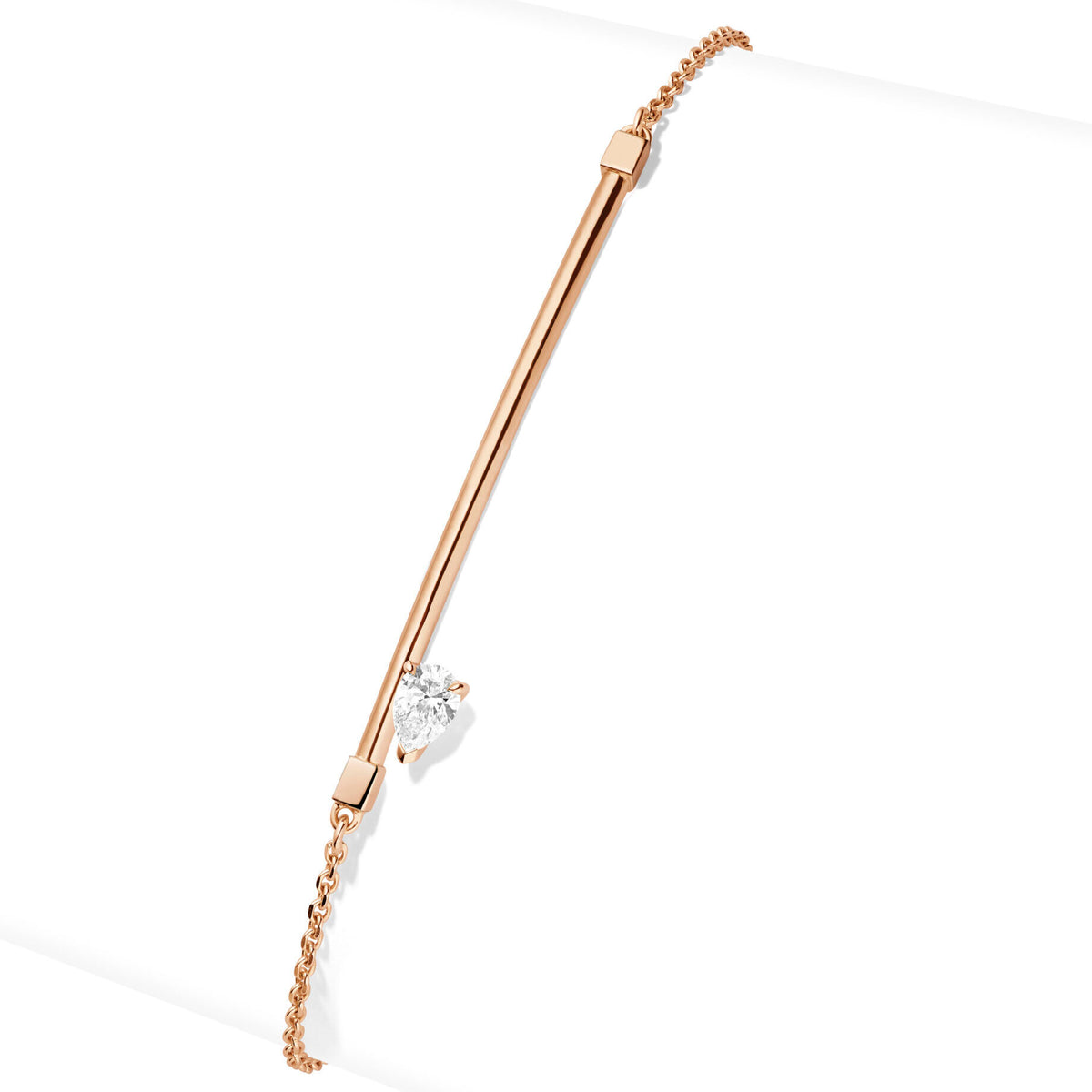 Repossi Pink Gold Serti Sur Vide Bracelet