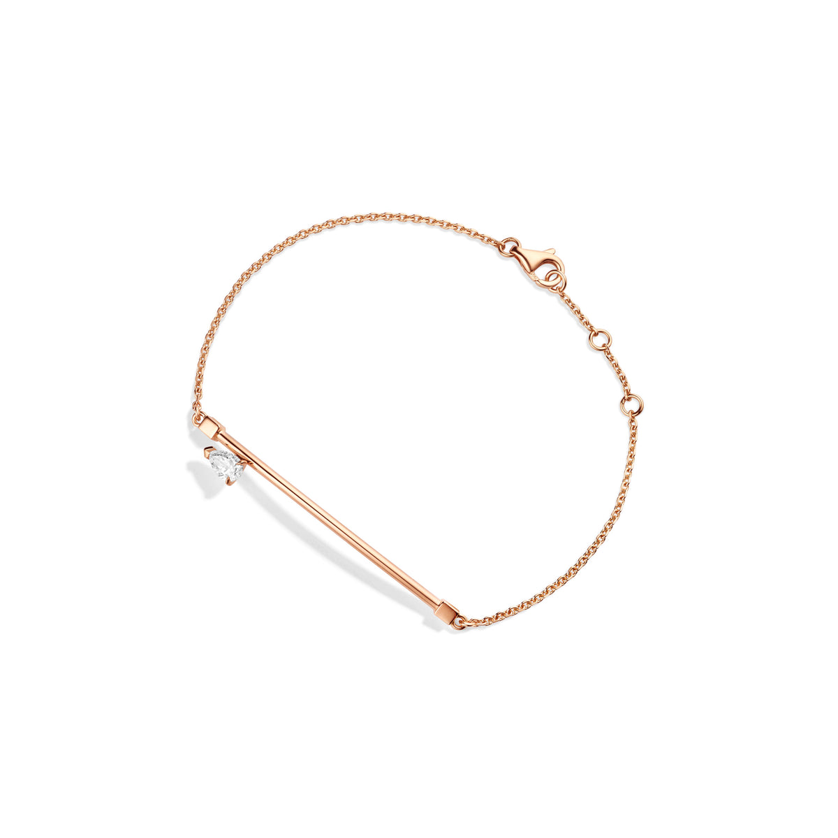 Repossi Pink Gold Serti Sur Vide Bracelet