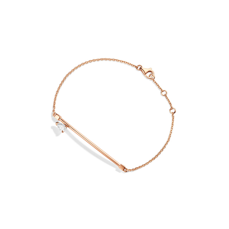 Repossi Pink Gold Serti Sur Vide Bracelet