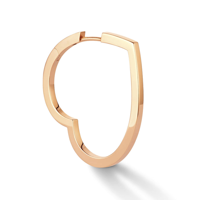 Repossi Large Pink Gold Heart Antifer Earring