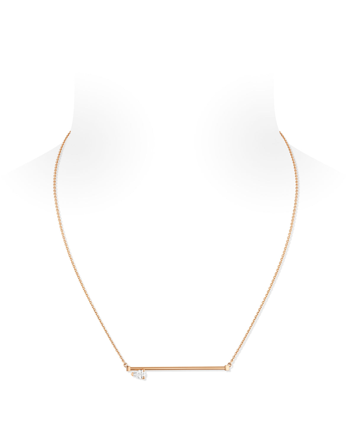 Repossi Pink Gold Serti Sur Vide Necklace