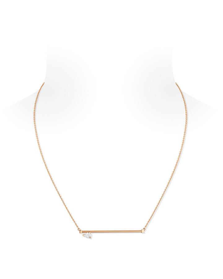 Repossi Pink Gold Serti Sur Vide Necklace