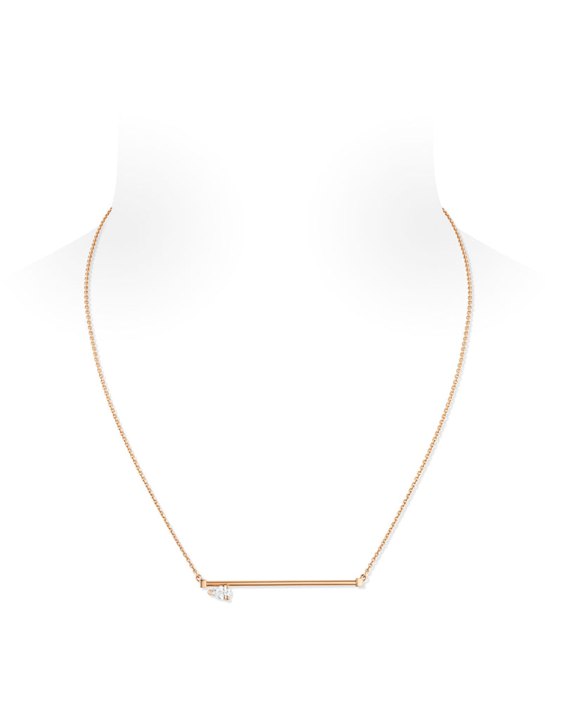 Repossi Pink Gold Serti Sur Vide Necklace