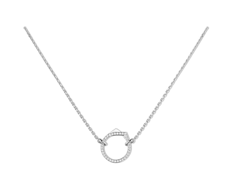 Repossi White Gold Diamond Antifer Necklace