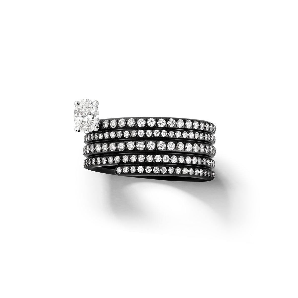 Repossi Black Gold Diamond Blast Ring
