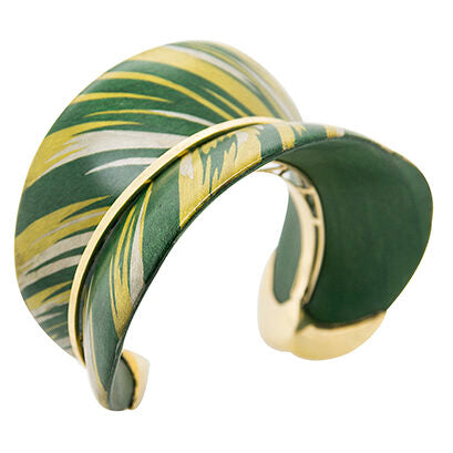 Silvia Furmanovich Marquetry Green Leaf Bracelet